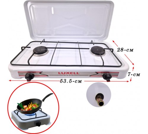 Плита  газов. 2х камфорочная  SGS-6002 (AH-509) (18шт/ящ)/(1х8)
