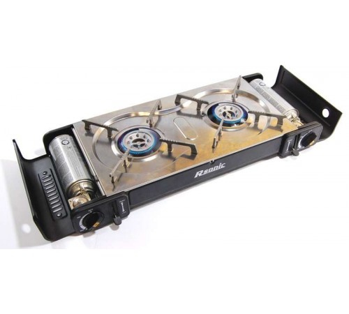 Печка газовая "ПИКНИК" нержовейка с переходником на 2 комфорки