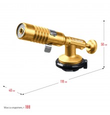 Горелка №733 латунь. без баллона на листе без пьезы (100)