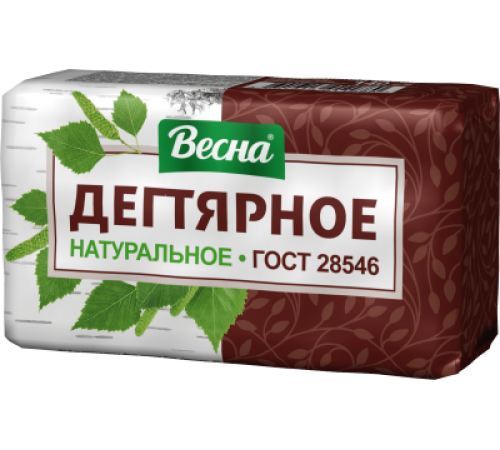 Мыло натуральное ВЕСНА Народное Дегтярное 140г в пленке ПП арт.6119 (44/уп)