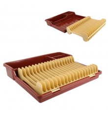 Сушка для посуды раздвижная  молочно-кофейный (20 шт) арт.07101