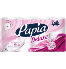 Papia Deluxe Paradiso dei Fiori Туалетная бумага 4-слойная 8шт  *7