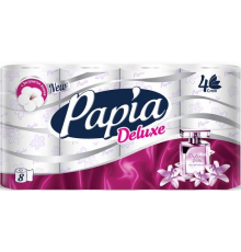Papia Deluxe Туалетная бумага Арома Дольче Вита 4-слойная 8шт  *7