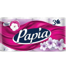 Papia Туалетная бумага Цветы Бали 3-слойная 8шт