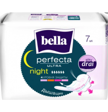 BELLA Perfecta Ultra Night silky drai Прокладки ультратонкие 7шт  *24