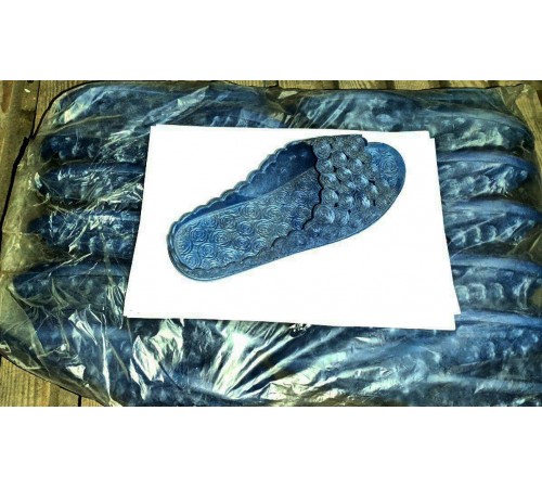 Шлепки женские ПВХ  арт. 619 (36-41рр) 12/уп Синие