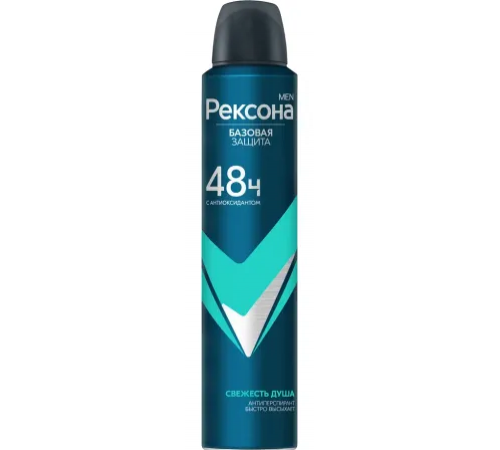 Рексона Дез-спрей МУЖ Свежесть душа  48часов 200мл!      *6 /
