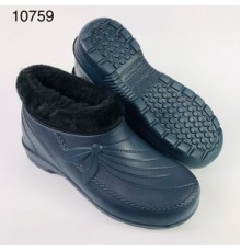 Галоши жен. пена Прогресс Клео Т.Синие Мех (6 пар,р.38-42) 10759