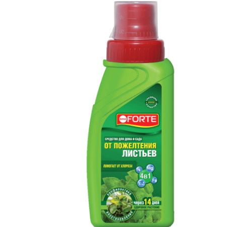 Bona Forte Средство 4 в1 от пожелтения листьев флакон 285мл/ 20