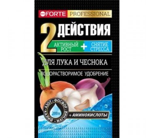 Bona Forte Удобрение водорастворимое с аминокислотами Для лука и чеснока 100г/10