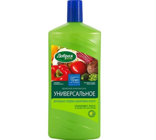 Добрая сила Жидкое органо-минеральное удобрение Универсальное канистра 1л/9