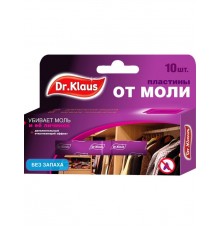 Dr.Klaus Пластины от МОЛИ без запаха, в коробке 10шт/24