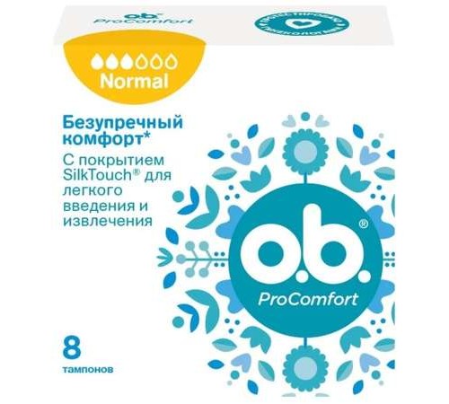 o.b. Тампоны  Procomfort 8 шт (Нормал) - акц.