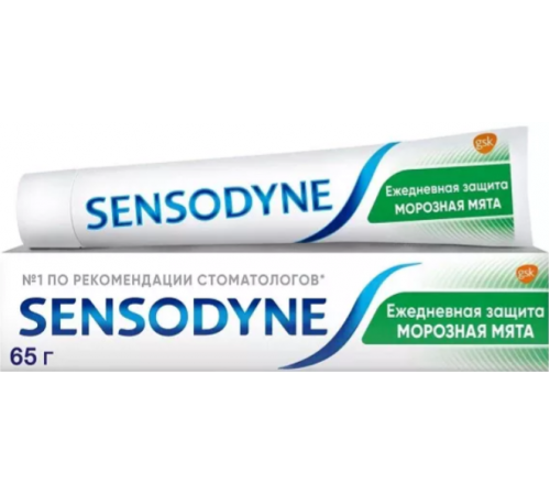 Зубная паста SENSODYNE Ежедневная защита Морозная Мята 65г *6*12