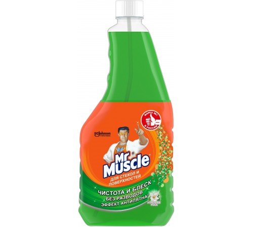 Мистер Мускул Средство для мытья стёкол После дождя сменная бутылка 530мл *6*12