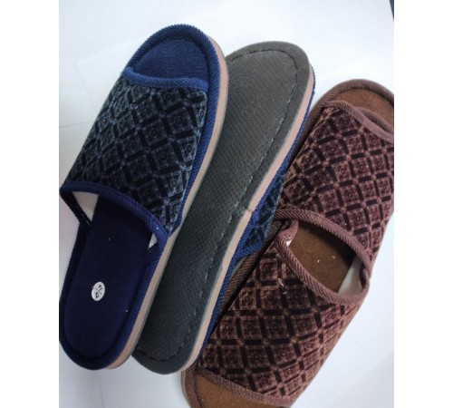 Тапочки Мужские комнатные открытые подошва ЭВА черная Эконом Ромб 41-46рр Китай 12 пар