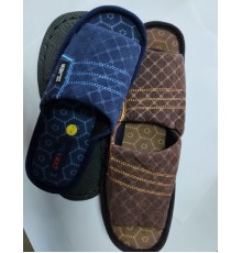 Тапочки Мужские комнатные открытые подошва Резиновая черная Люкс №708 ЭВА 41-46рр Китай 12 пар