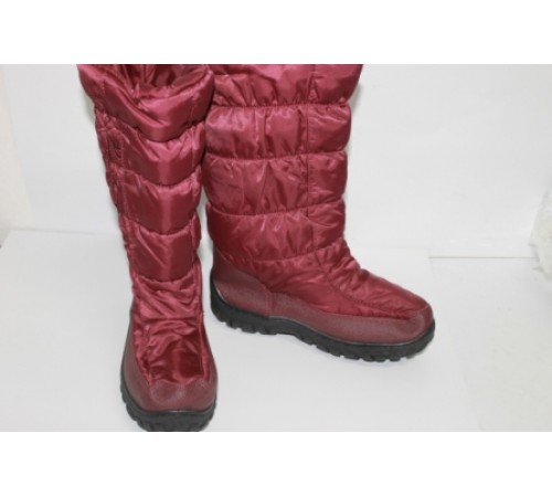 Сапоги Женские дутики №ЖББ-31 бордовые рр37-41 (6шт/уп)