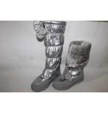 Сапоги Женские дутики Аляска №А-3 Серебро Польша рр36-41 (12шт/уп)