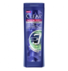 Шампунь CLEAR MEN 3 в 1 Ультра свежесть (бальзам, гель д/душа) 400мл  уп/12шт