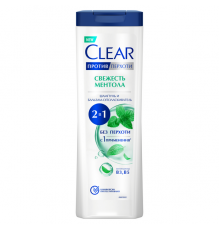 Шампунь CLEAR Против перхоти 2в1 Свежесть ментола 380мл
