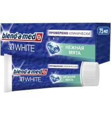 Зубная паста BLEND-A-MED 3D White Нежная мята 75 мл *6*24