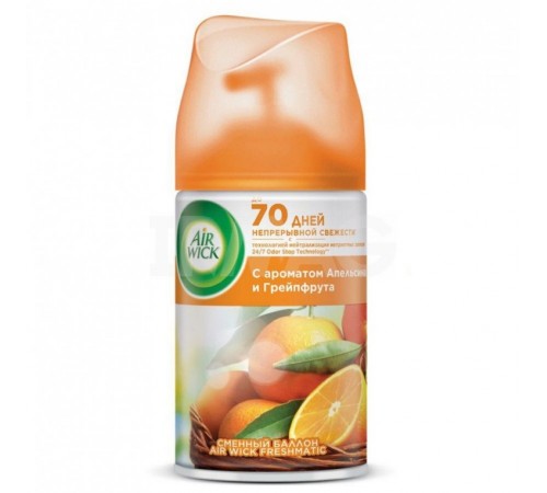 Air Wick Баллон сменный Сочный Апельсин и Грейпфрут 250мл 3*6*1260