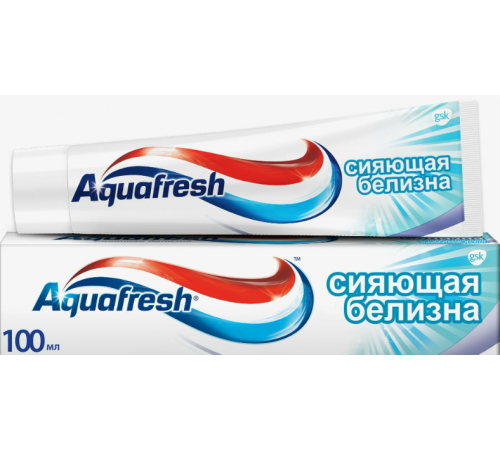 Зубная паста Аквафреш Сияющая белизна 75мл *12