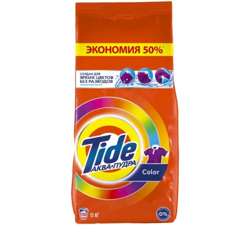Стиральный порошок TIDE Тайд Автомат Color 15кг  1**/36