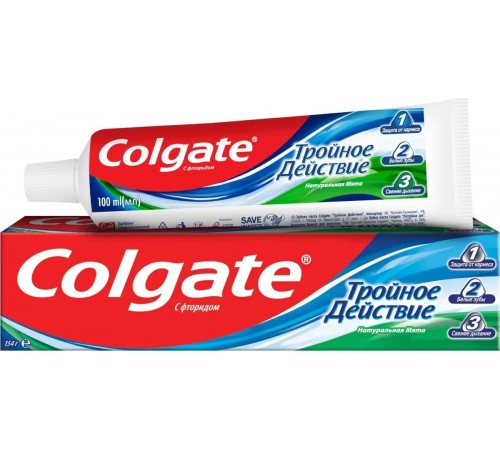 Зубная паста Colgate ТРОЙНОЕ ДЕЙСТВИЕ 100МЛ