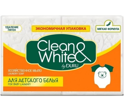 DURU Clean&White Хозяйственное мыло Детское 4х120г