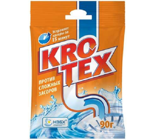 Средство для труб Krotex Granules п/э 90гр Сниженая цена на 30% (50/уп)