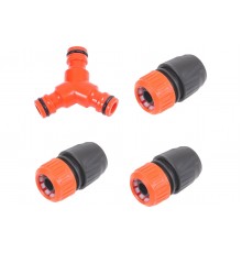 Набор для подключения полива Жук 3/4 (Соединитель тройной Жук под коннектор, 3 коннектора) 9408-00