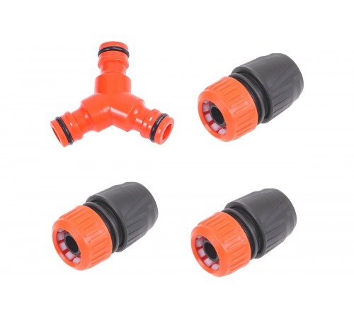 Набор для подключения полива Жук 3/4 (Соединитель тройной Жук под коннектор, 3 коннектора) 9408-00