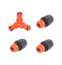 Набор для подключения полива Жук 1/2 (Соединитель тройной Жук под коннектор, 3 коннектора) 9415-00