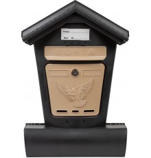 Ящик почтовый "Элит" черный с бежевым арт 6880-00