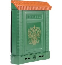 Ящик почтовый ПРЕМИУМ c пл. защелкой и накладкой (зеленый, c орлом) арт 6002-00