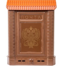 Ящик почтовый ПРЕМИУМ c пл. защелкой и накладкой (коричневый, c орлом) арт 6125
