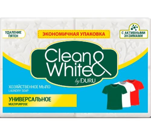 Мыло хозяйственное DURU Clean&White Универсальное  2х120г