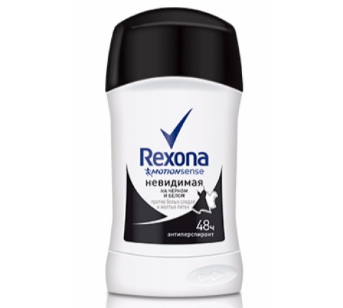 Рексона Део-стик Жен. motionsense НЕВИДИМАЯ на черн/ белом 40мл *6*30*