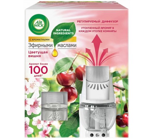 Air Wick Диффузор аромамасел КОМПЛЕКТ Цветущая вишня 19мл