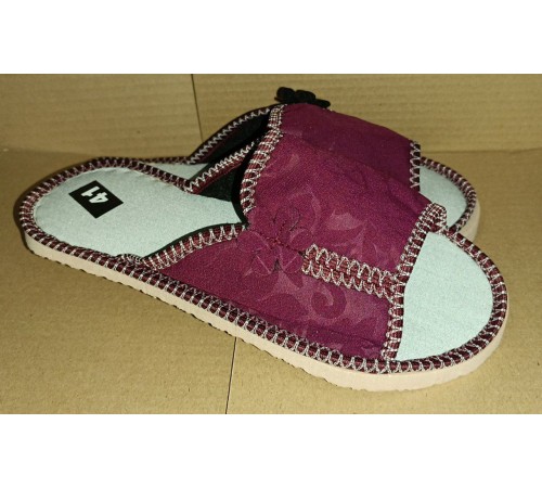 Тапочки женские домашние (открытые) подошва эва. 36-41 арт0090-А (ТЖО 005), фиолетовые 12пар