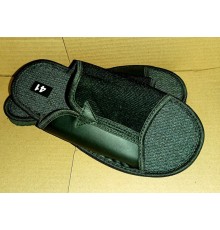 Тапочки Мужские комнатные открытые подошва  арт.0080-А (ТМО 005)  41-46рр черные 12 пар