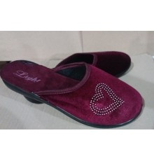 Тапочки женские домашние (закрытая) подошва резин. 37-41 арт 90-8 (6пар/уп)