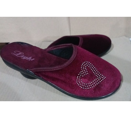 Тапочки женские домашние (закрытая) подошва резин. 37-41 арт 90-8 (6пар/уп)