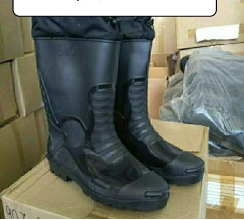 Сапоги мужские ПВХ  утепленные с манжетом р.41-45 арт. 046н/м (6/уп)