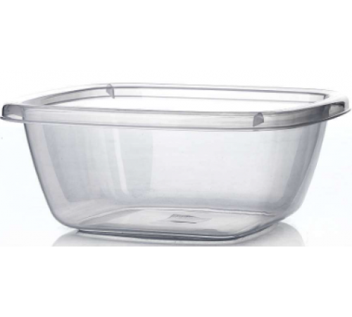 Таз квадратный прозрачный 2.3 л. (100 шт)арт.10125