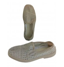 Тапочки мужские сетка БЕЖЕВАЯ с задником (39-45р)  (7шт/уп)