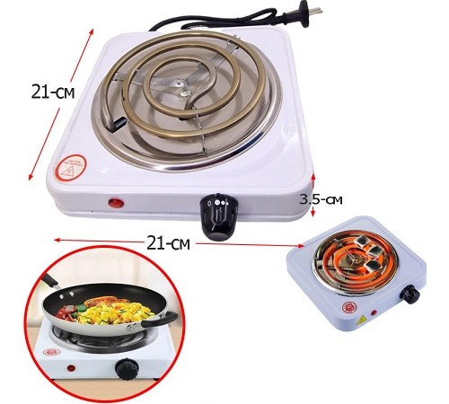 Плита одноконфорочная электрическая кухонная спиральная  2402 (AH-P1) (1х12)