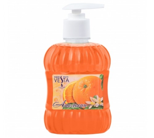 Жидкое крем-мыло серии  "Vesta" с дозатором  АПЕЛЬСИН 315 мл. 15 шт.